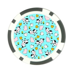 The Farm Pattern Poker Chip Card Guard by Valentinaart