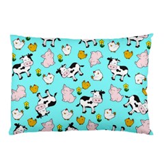 The Farm Pattern Pillow Case by Valentinaart