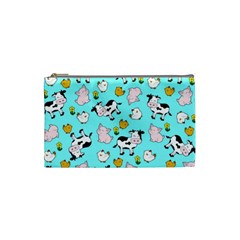 The Farm Pattern Cosmetic Bag (small)  by Valentinaart