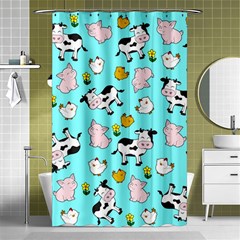 The Farm Pattern Shower Curtain 48  X 72  (small)  by Valentinaart