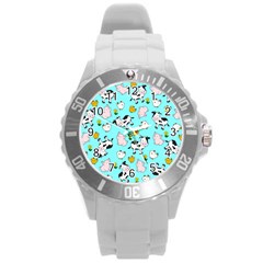 The Farm Pattern Round Plastic Sport Watch (L)