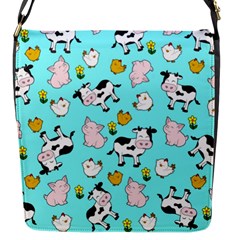 The Farm Pattern Flap Messenger Bag (S)