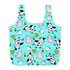 The Farm Pattern Full Print Recycle Bags (l)  by Valentinaart