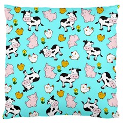 The Farm Pattern Standard Flano Cushion Case (two Sides) by Valentinaart