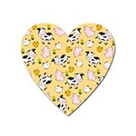 The Farm Pattern Heart Magnet Front