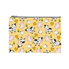 The Farm Pattern Cosmetic Bag (large)  by Valentinaart