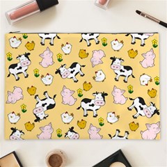 The Farm Pattern Cosmetic Bag (xxl)  by Valentinaart