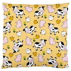 The Farm Pattern Standard Flano Cushion Case (one Side) by Valentinaart