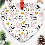 The Farm Pattern Ornament (Heart) Front