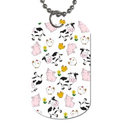 The Farm Pattern Dog Tag (one Side) by Valentinaart