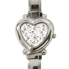 The Farm Pattern Heart Italian Charm Watch by Valentinaart