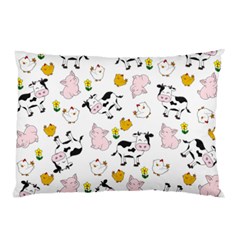 The Farm Pattern Pillow Case by Valentinaart