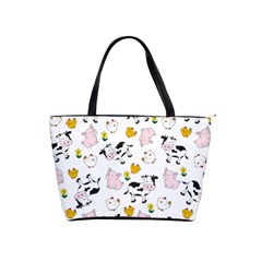 The Farm Pattern Shoulder Handbags by Valentinaart