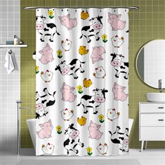 The Farm Pattern Shower Curtain 48  X 72  (small)  by Valentinaart