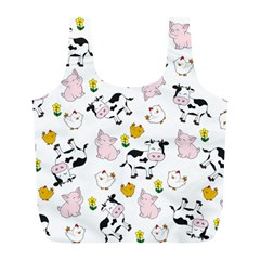 The Farm Pattern Full Print Recycle Bags (l)  by Valentinaart