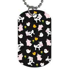 The Farm Pattern Dog Tag (one Side) by Valentinaart