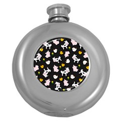 The Farm Pattern Round Hip Flask (5 Oz) by Valentinaart