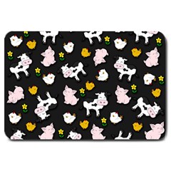 The Farm Pattern Large Doormat  by Valentinaart