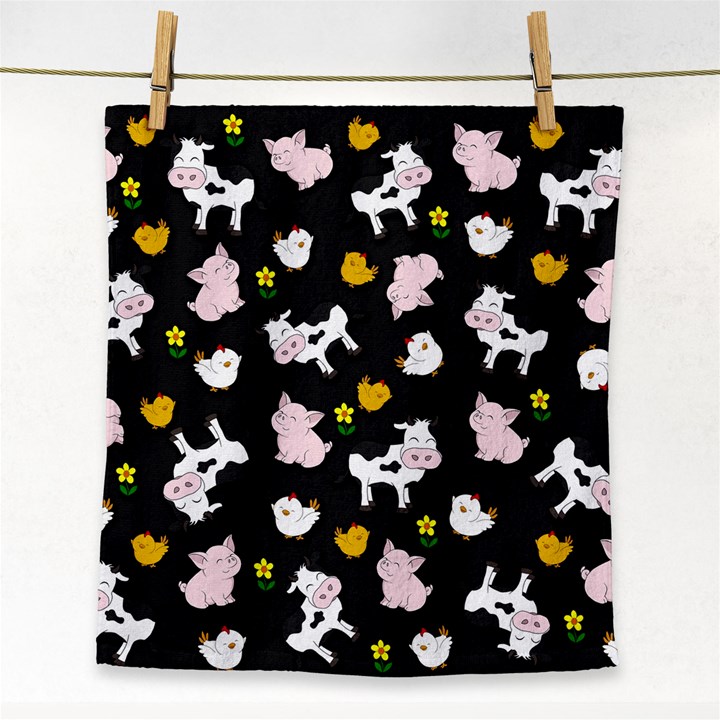 The Farm Pattern Face Towel