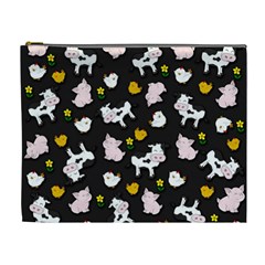 The Farm Pattern Cosmetic Bag (xl) by Valentinaart