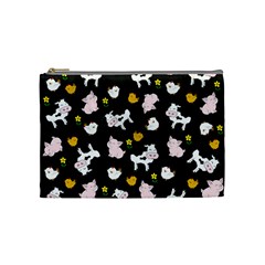 The Farm Pattern Cosmetic Bag (medium)  by Valentinaart