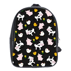 The Farm Pattern School Bag (large) by Valentinaart