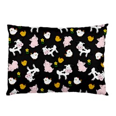 The Farm Pattern Pillow Case (two Sides) by Valentinaart