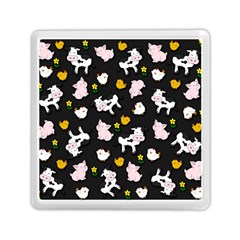 The Farm Pattern Memory Card Reader (square)  by Valentinaart