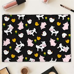 The Farm Pattern Cosmetic Bag (xxl)  by Valentinaart