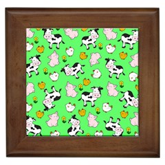 The Farm Pattern Framed Tiles by Valentinaart