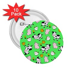 The Farm Pattern 2 25  Buttons (10 Pack)  by Valentinaart