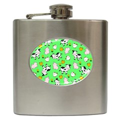 The Farm Pattern Hip Flask (6 Oz) by Valentinaart