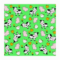 The Farm Pattern Medium Glasses Cloth (2-side) by Valentinaart