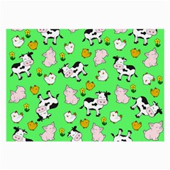 The Farm Pattern Large Glasses Cloth (2-side) by Valentinaart