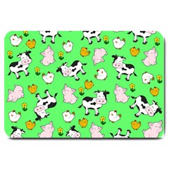 The Farm Pattern Large Doormat  by Valentinaart