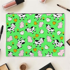 The Farm Pattern Cosmetic Bag (xl) by Valentinaart