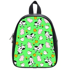 The Farm Pattern School Bag (small) by Valentinaart