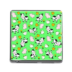 The Farm Pattern Memory Card Reader (square) by Valentinaart