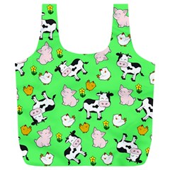 The Farm Pattern Full Print Recycle Bags (l)  by Valentinaart