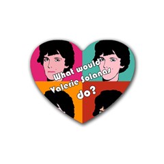 Valerie Solanas Heart Coaster (4 Pack)  by Valentinaart