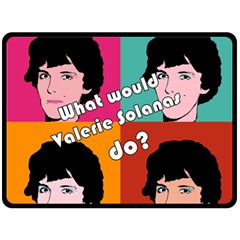 Valerie Solanas Double Sided Fleece Blanket (Large) 