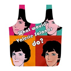 Valerie Solanas Full Print Recycle Bags (l)  by Valentinaart