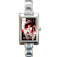 Valerie Solanas Rectangle Italian Charm Watch by Valentinaart