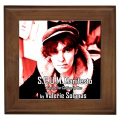 Valerie Solanas Framed Tiles by Valentinaart