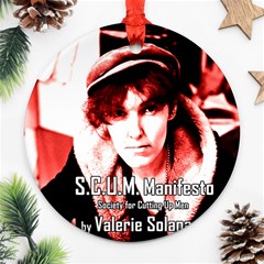 Valerie Solanas Ornament (round) by Valentinaart