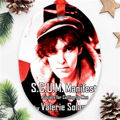 Valerie Solanas Ornament (oval) by Valentinaart