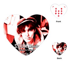 Valerie Solanas Playing Cards (heart)  by Valentinaart