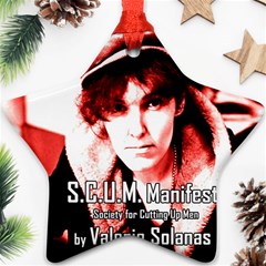 Valerie Solanas Star Ornament (two Sides) by Valentinaart