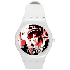 Valerie Solanas Round Plastic Sport Watch (m) by Valentinaart