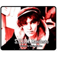 Valerie Solanas Double Sided Fleece Blanket (medium)  by Valentinaart